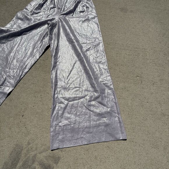 Jason Wu Lavender 2 Piece Wide Leg Pleated Pant Bow Crop Top NWT $425 Medium - Picture 3 of 14